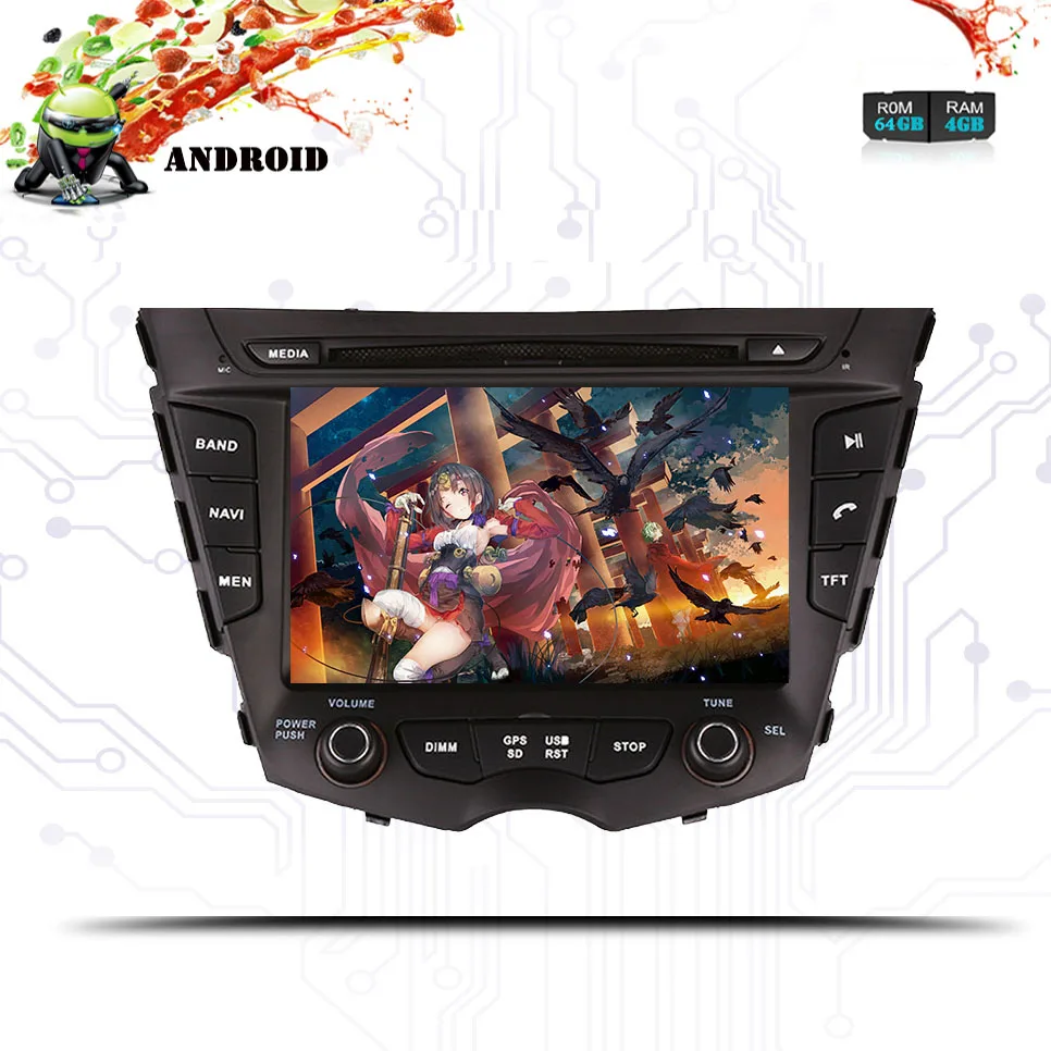 Android9.0, Octa core, 4 Гб+ 32G Автомобильный dvd-радиоплеер мультимедийный ПК лента gps-монитор с 3/4 аппарат не привязан к оператору сотовой связи для Hyundai Veloster 2011- DAB