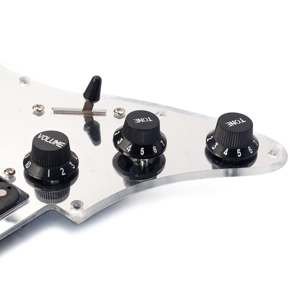 Electric Guitar Mirror Pickguard SSH Loaded Pickups Scratch Plate with Back Cover for Acoustic Guitar Accessories