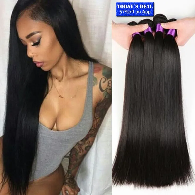 Peruvian Virgin Hair Straight 3 Bundle Deals Peruvian Straight Virgin Hair Extensions Peruvian Straight Human Hair Weave Bundles