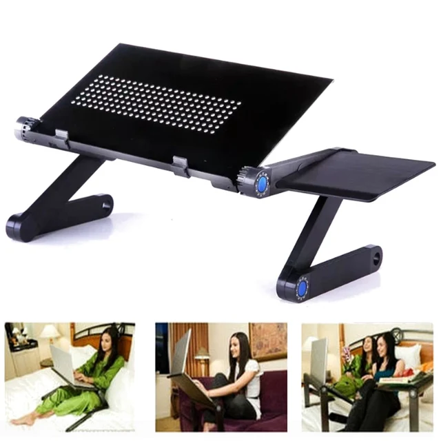 360 Foldable Laptop Desk Table Cooling Fan Hole Stand Portable 360 Foldable Laptop Desk Table Cooling Fan Hole Stand Portable Lapdesks Tray New Adjule