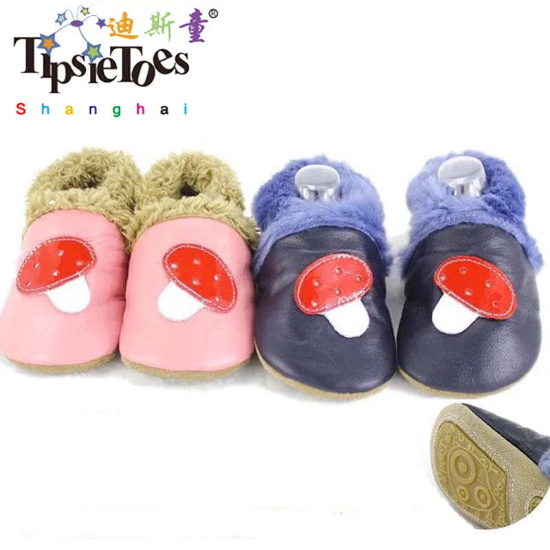 Macio do Bebê Caminhantes à Prova de Derrapagem Tipsietoes Couro Meninos Meninas Sapatos Infantis Chinelos 0-6 6-12 12-18 18-24 Novo Estilo Primeiros Crianças 11 sapatos infantis chinelos 0-6 6-12 12-18 18-24