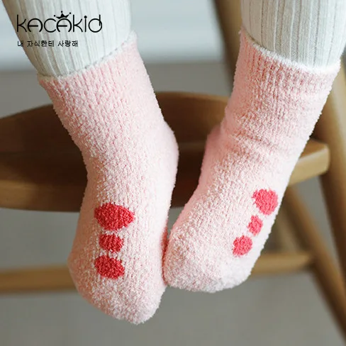 Kacakid/милые зимние носки для малышей носки для маленьких мальчиков и девочек Нескользящие носки для малышей мягкие носки для малышей