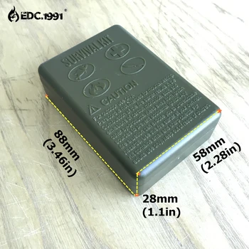 

2017 NEW EDC.1991 12 in1 Outdoor Camping Equipment Sealed box Survival Kit SOS Knife Carabiner Edc Tools for compass Wire Saw