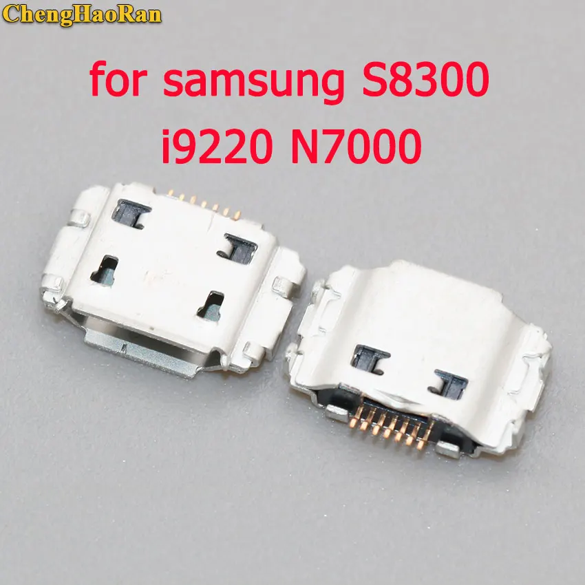 

ChengHaoRan micro mini USB jack socket 7 pin connector for samsung S8300 S5830 N7000 S8000 I9220 S3930 S3370 charging port