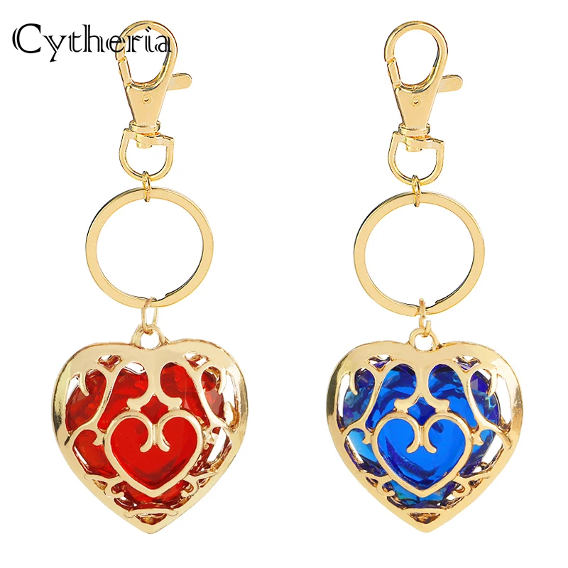 

crystal heart Key chains hollow clear heart Keyring i love you keychain vintage car Key ring Finder