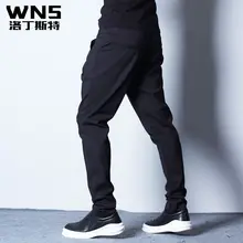 Новые весенние мужские модные брендовые уличные оригинальные Свободные повседневные штаны черные ноги, галифе, костюмы певицы больших размеров