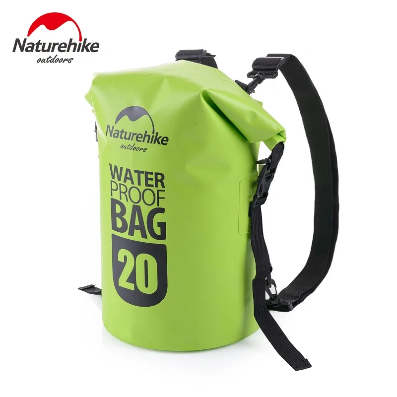 Naturehike 20L 500D сумка для воды походная туристическая Водонепроницаемый сумка игрушечный набор «Дрифт» для плавания водонепроницаемая сумка - Цвет: 20L Green backpack