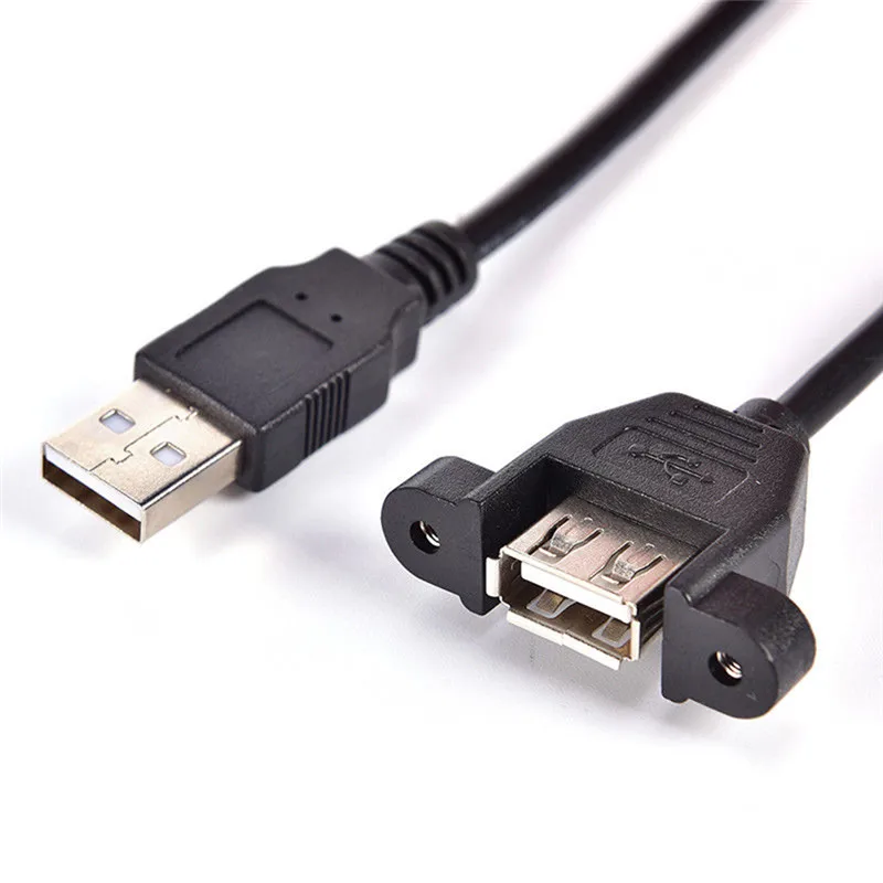 60 см USB 2 0 A штекер к гнезду Монтажный винт для крепления Удлинительный кабель