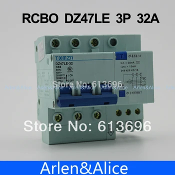 

3P 32A DZ47LE 400V~ Residual current Circuit breaker with over current and Leakage protection RCBO