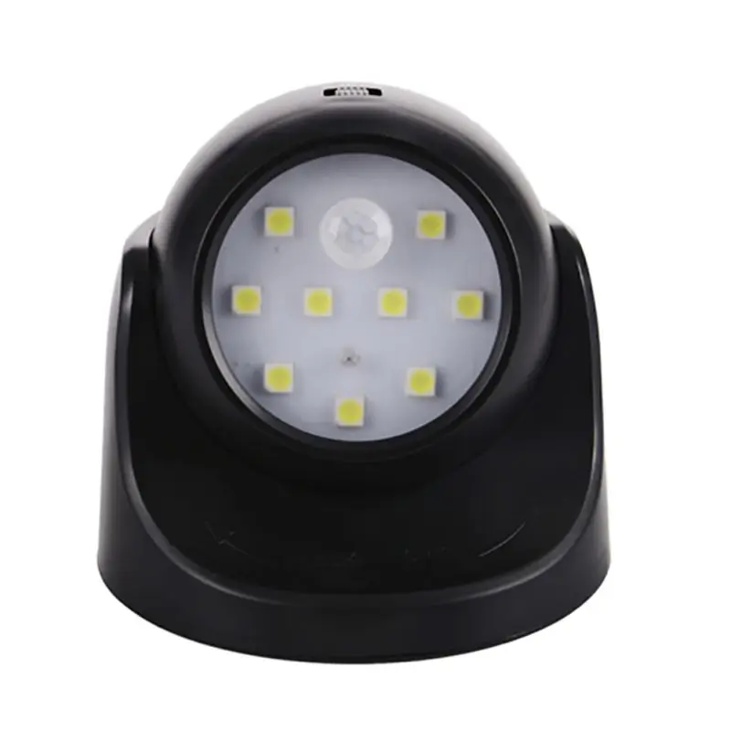 9 светодиодный датчик движения ночник 360 градусов вращение детский ночник Авто ПИР ИК инфракрасный индикаторная лампа