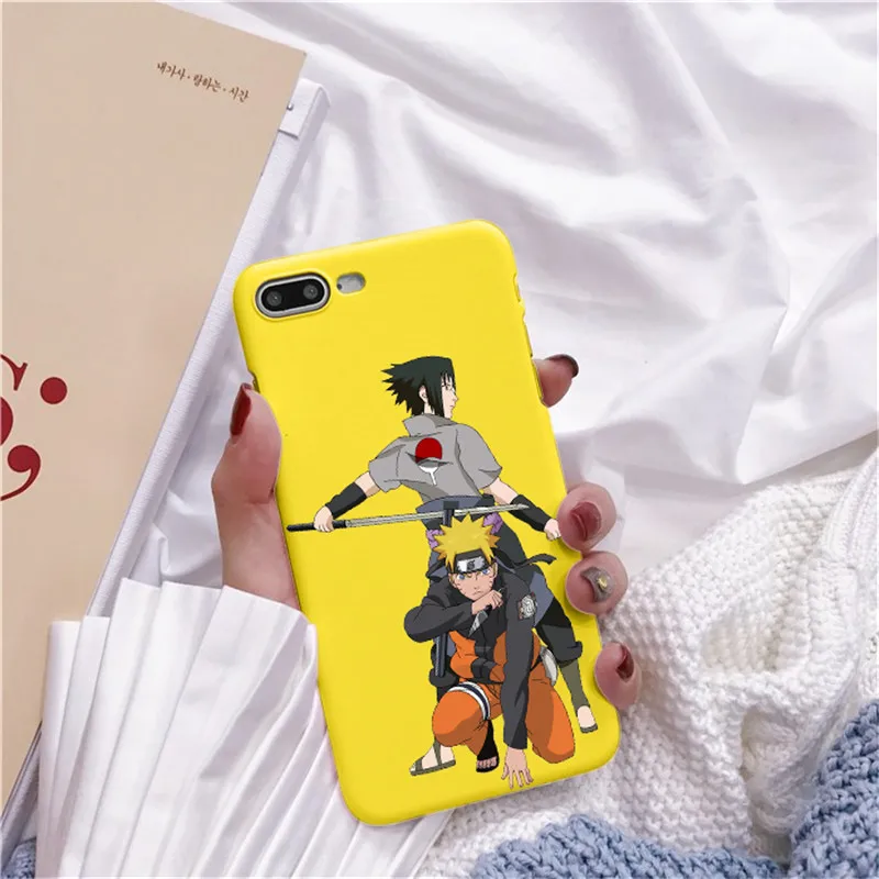 Moda alvio Caso Аниме Наруто для iPhone 7 8 X XR Plus 6 6 s Plus Capa TPU Macio Dos Desenhos Animados Caso de Telefone Coque - Цвет: TPU