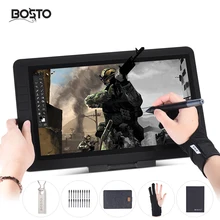 Buy online BOSTO 13″ 1080P IPS Graphics Drawing Tablet For Painting Board Kit 2048 Pressure Level 8 Shortcuts for drawer Painter learner