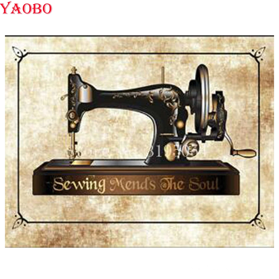 

full drill square/round 5D DIY Diamond Painting Sewing machine patterns bead Embroidery with Diamonds Mosaic diamant Paint kit