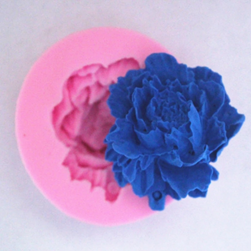 

3D Silicone Mold Peony Flower Resin Fimo Clay Soap Candle Molds Fondant Chocolate Baking Moulds Wedding Cake Decorating Tools