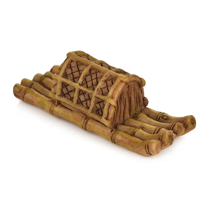 

Boat Miniature Fairy Garden Home Micro Landscaping Decor Mini Craft 1Pcs DIY Accessories Houses Decoration Bamboo Raft