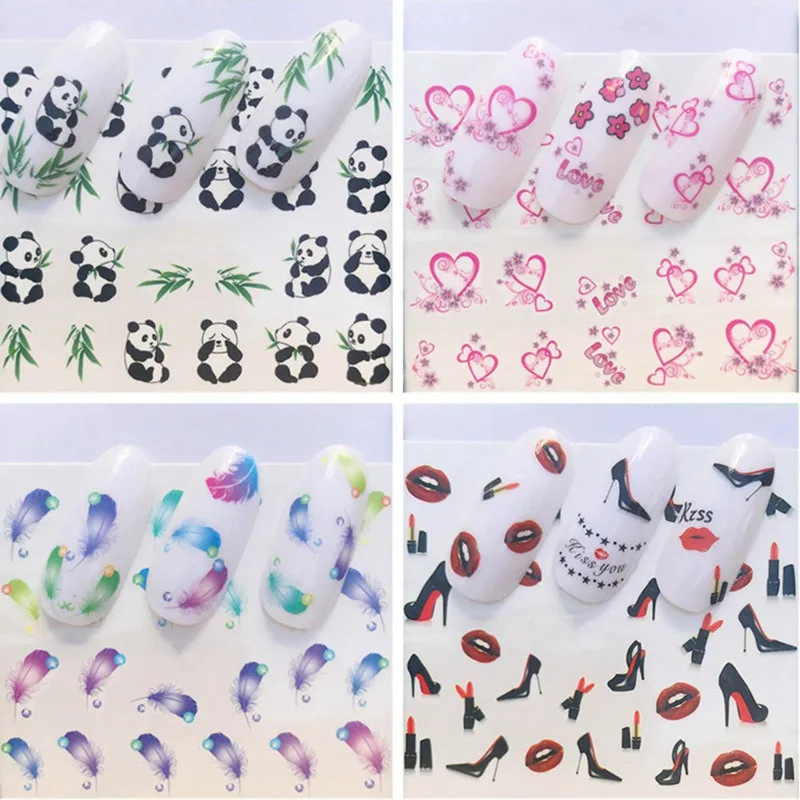 

1 Sheet Cute Animal Panda Pattern Nail Art Water Decals Nails Transfer Stickers DIY
