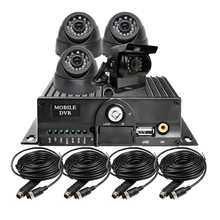 Бесплатная Доставка Новый 4-КАНАЛЬНЫЙ SD HD 720 P AHD Автомобиль MDVR Видеонаблюдения система Автомобиля Рекордер DVR Комплект 1.0MP AHD Камера Для Автобус Грузовик Ван