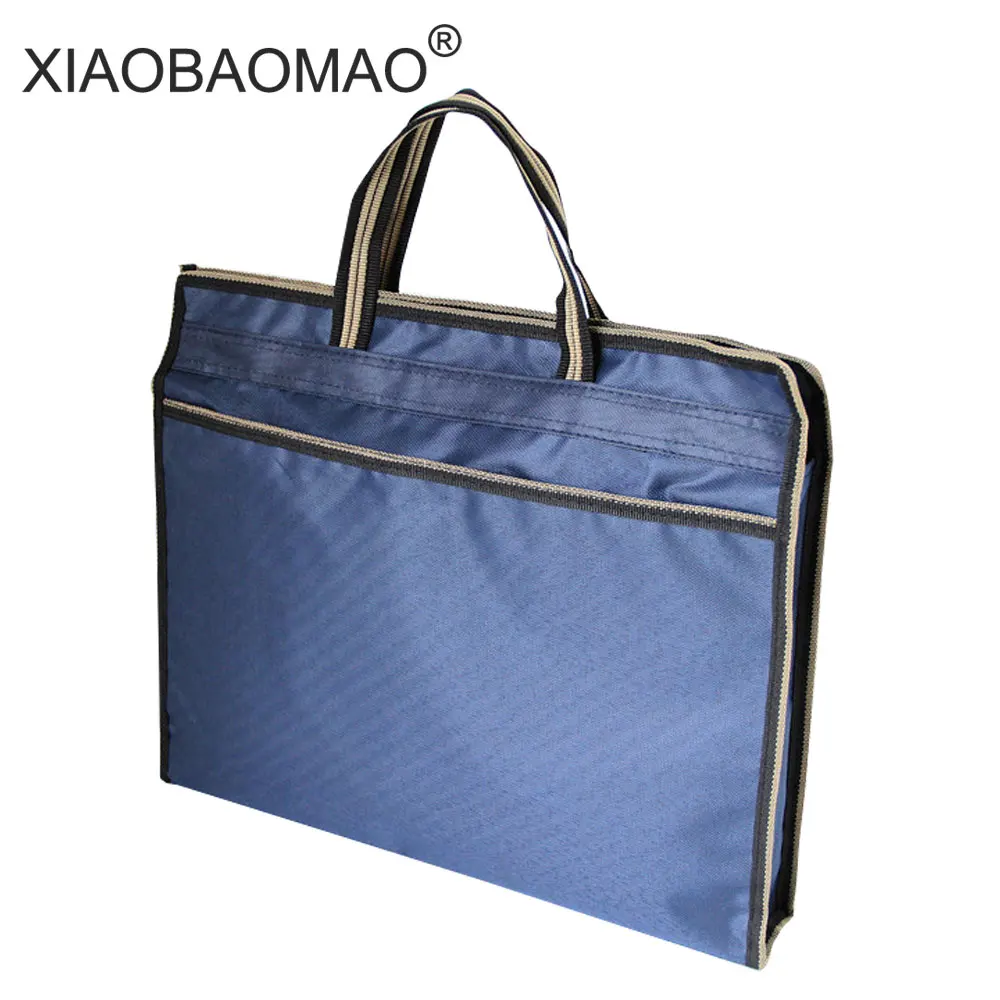 

XIAOBAOMAO A4 Commercial Business Document Bag Tote file folder Filing Meeting Bags Pocket office bags Zipper protable canvas