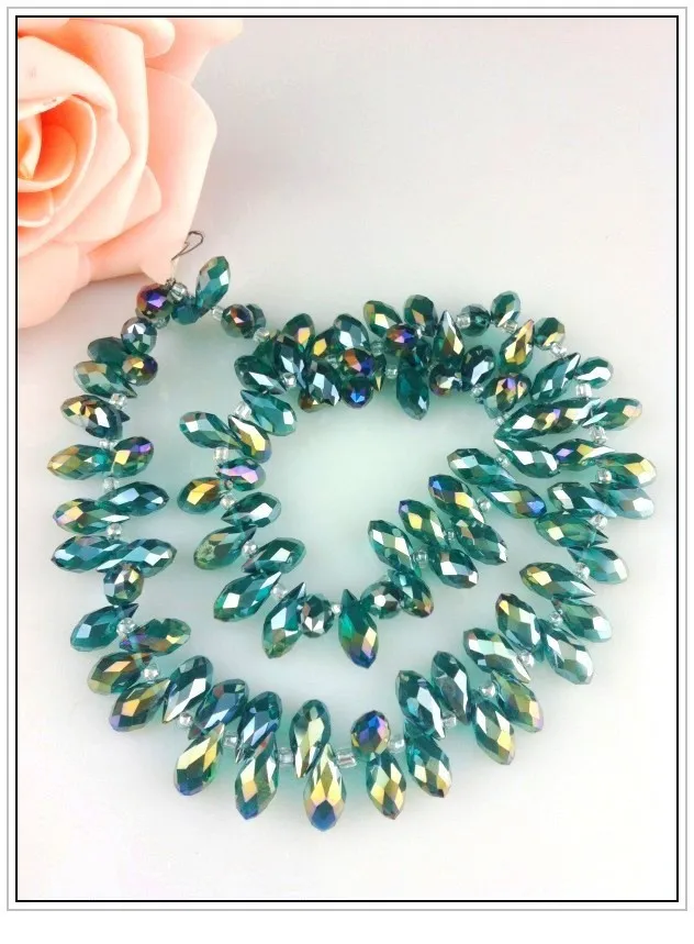 conew_faceted  tear drop crystal beads060