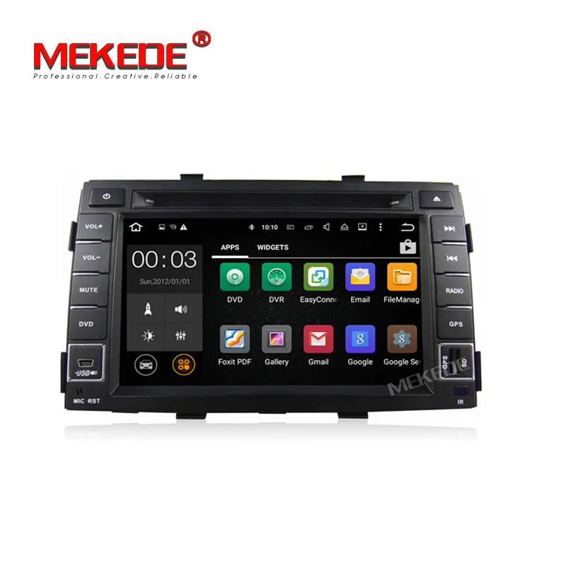 Perfect MEKEDE Quad core 2GB RAM Android7.1 Car GPS DVD player for kia Sorento 2009 2010 2011 2012 inlcuding 4G LTE wifi BT Radio Audio 1