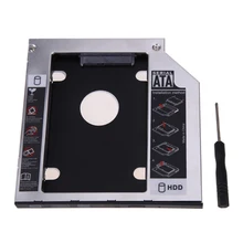 Универсальный Алюминий 2nd HDD Caddy SATA3.0 DVD адаптер для жесткого диска корпус для 2,5 ''9,5 мм SSD HDD, чехол-Корпус для CD/DVD-ROM Optibay