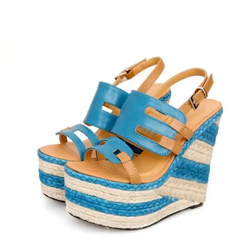 

Open Toe Women Sandals 2017 Design Hollow Straw Wedge Platform Roman Women Shoes Small Size 32 Summer Shoes Sandalias Plataforma