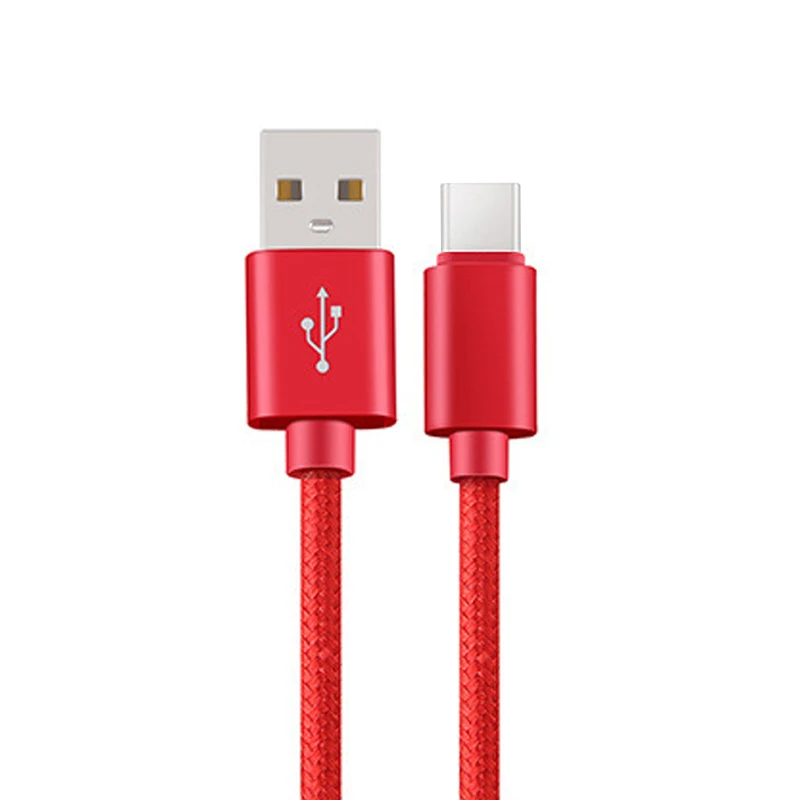 USB C Быстрая зарядка для samsung S9 S8 Plus Usb type C кабель 3,1 Зарядка данных синхронизировать мобильный телефон провод USBC для Xia mi note 10 pro - Цвет: Red For Type C