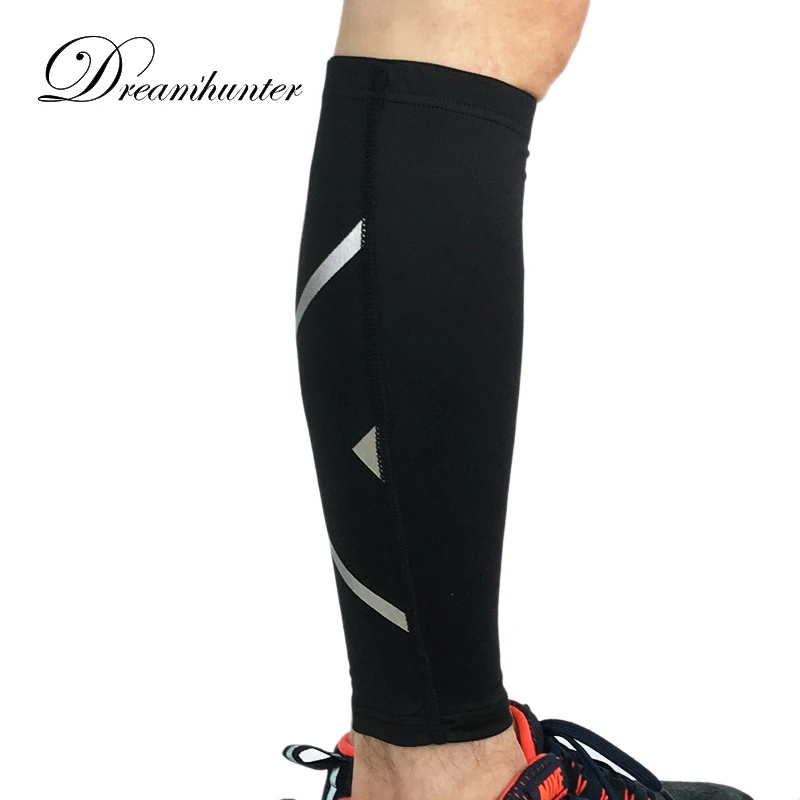 

1 PCS Running Reflective Compression Calf Sleeves Unisex Basketball Cycling Fitness Outdoor Sports Leg Warmers Brace Protector