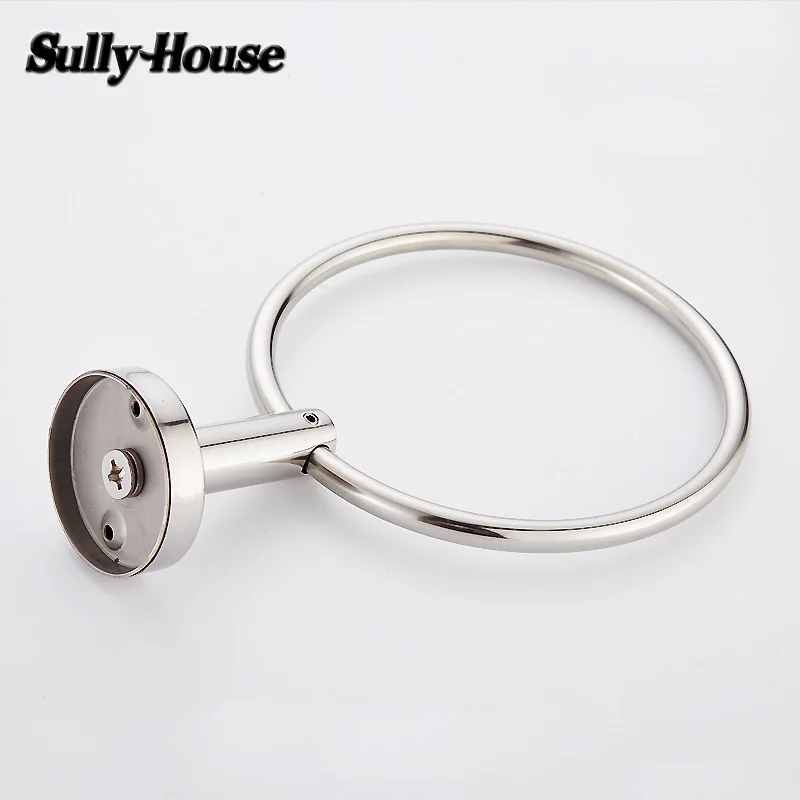 Круглая вешалка для полотенец из нержавеющей стали ванной комнаты Sully House