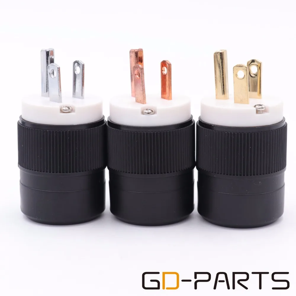 

Chrome Gold Plated IEC 320 US Standard Male Mains AC Power Connector Power Plug Terminal AC 125V 15A 250V 10A For Hifi Audio DIY