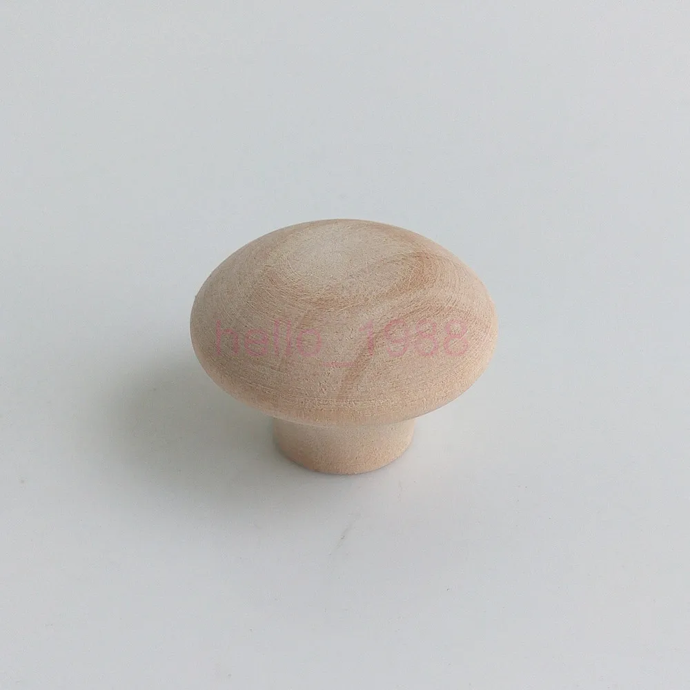 2pcs No Paint Wooden Cabinet Knob Furniture Kitchen Cupboard