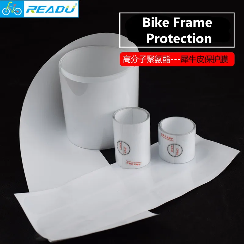 4 Pieces Mountain Bike Road Bike Frame Protection Sticker Transparent