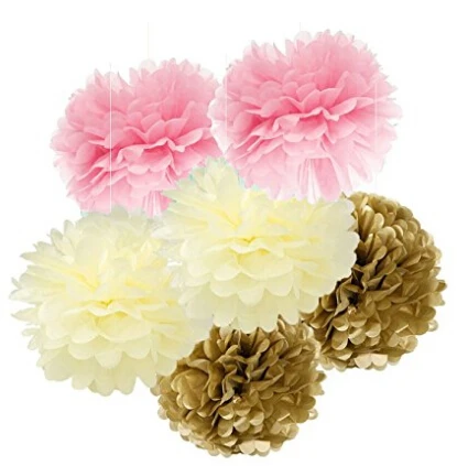 12 шт. Разноцветные бумажные шарики в форме сот|tissue paper pom poms|paper pomstissue |