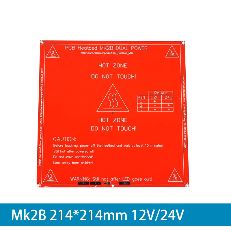 Swmaker 3D части принтера, очаг, печатной платы HOT, Mk2b, 12/24 Двойная сила, 214x214mmx1. 6 мм для Мендель ЧПУ