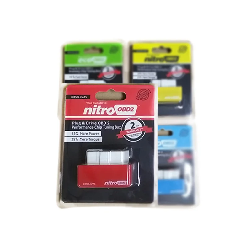 ECO Nitro OBD2 чип тюнинговая коробка больше мощности крутящий момент OBD инструмент для экономии топлива - Цвет: Красный