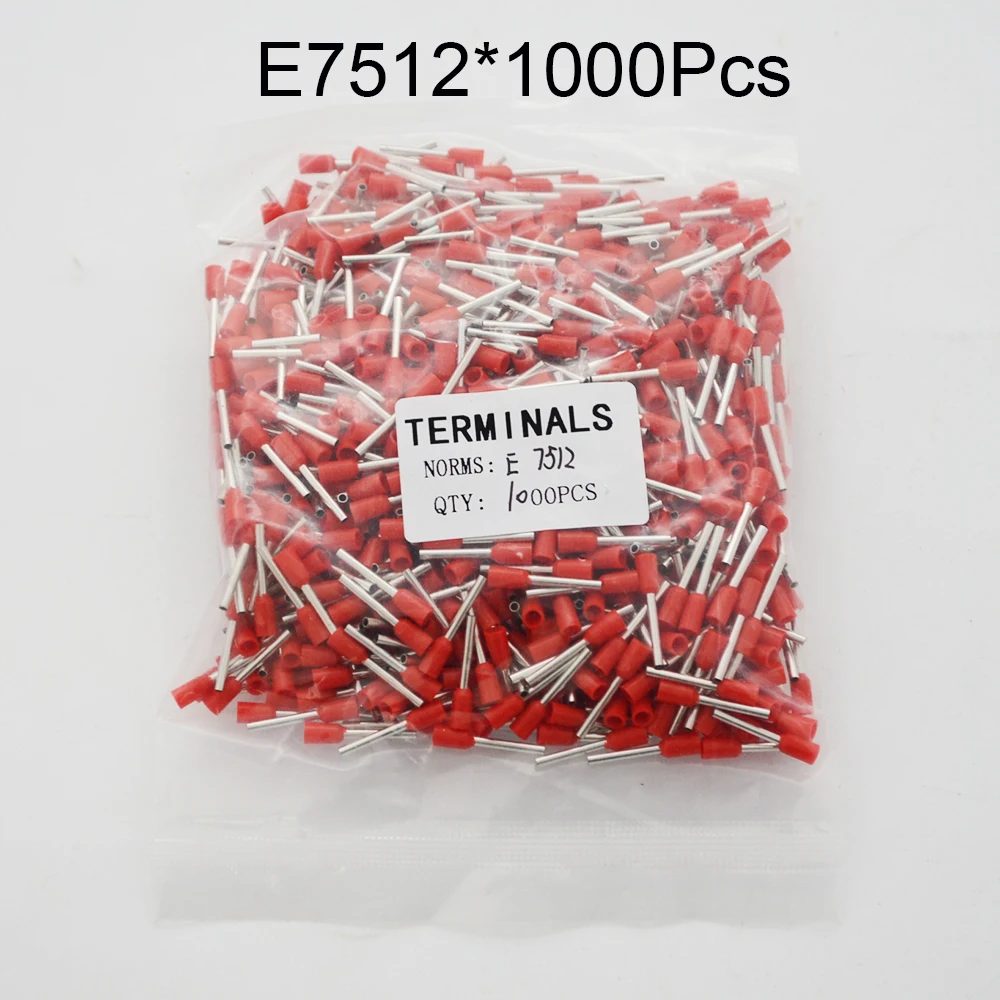 

New 1000 pieces E7512 VE7512 European type terminal pipe terminal contacts of the handset terminal