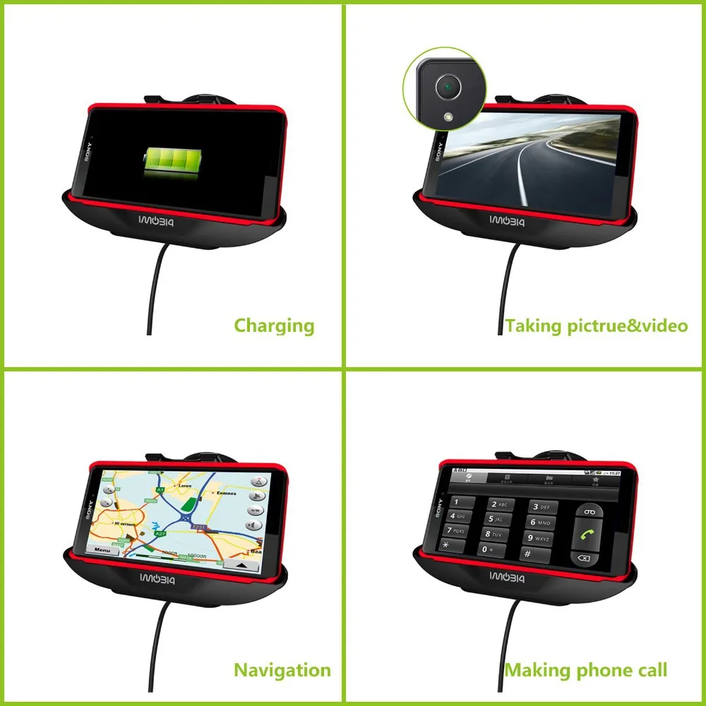 

2Pcs Universal ABS BLACK Holder stand Desktop Dock charger For Sony Xperia Z3 360 Degrees Adjustable Car Mount Magnetic Charging