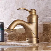 Antique Brass Single Lever Handle Bathroom Vessel Sink Basin Faucet Mixer Taps anf034