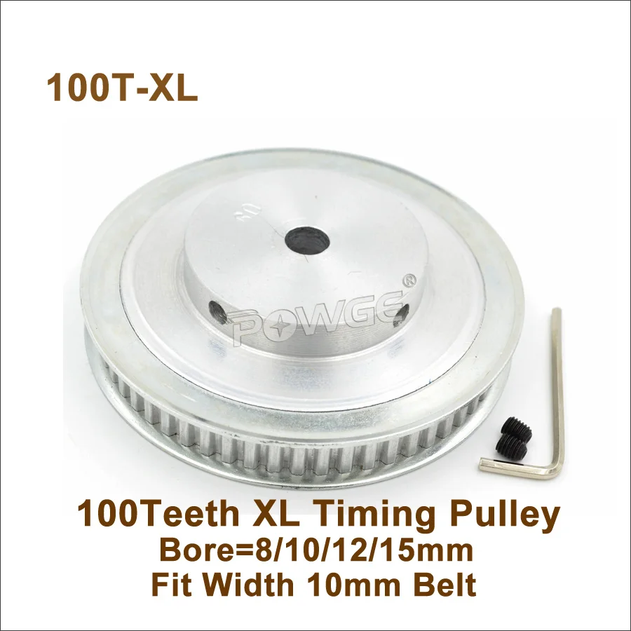 Зубчатый шкив POWGE 100 зубьев XL отверстие 8/10/12/15 мм подходит для W = 10 синхронный
