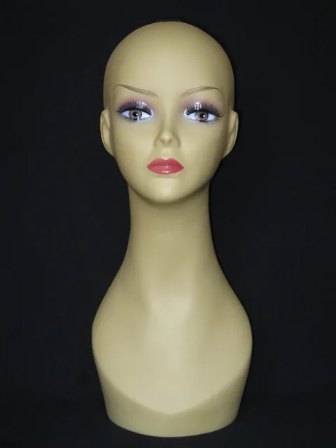 Realistic Plastic Female Mannequin Head,Manikin Dummy Head For Hat