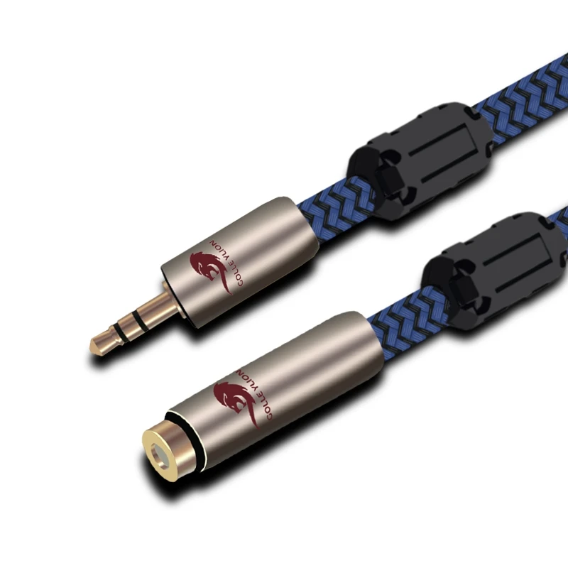 Hifi Mini Jack 3 5mm Extension Cable for PC Headphone Mobile Car 3 5 Male to 3 5 Female OFC Cable Gold plated 1M 2M 3M 5M 8M 12M