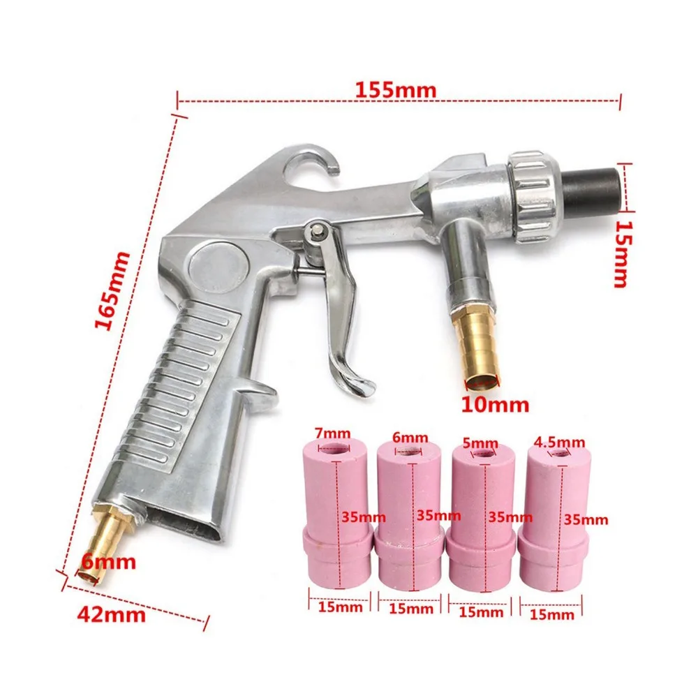 

Sandblaster Abrasive Sand Blasting Gun Air Siphon Feed Blast Gun Dust Collector with Jet Fast Adapter For Sand Blasting Cabinet