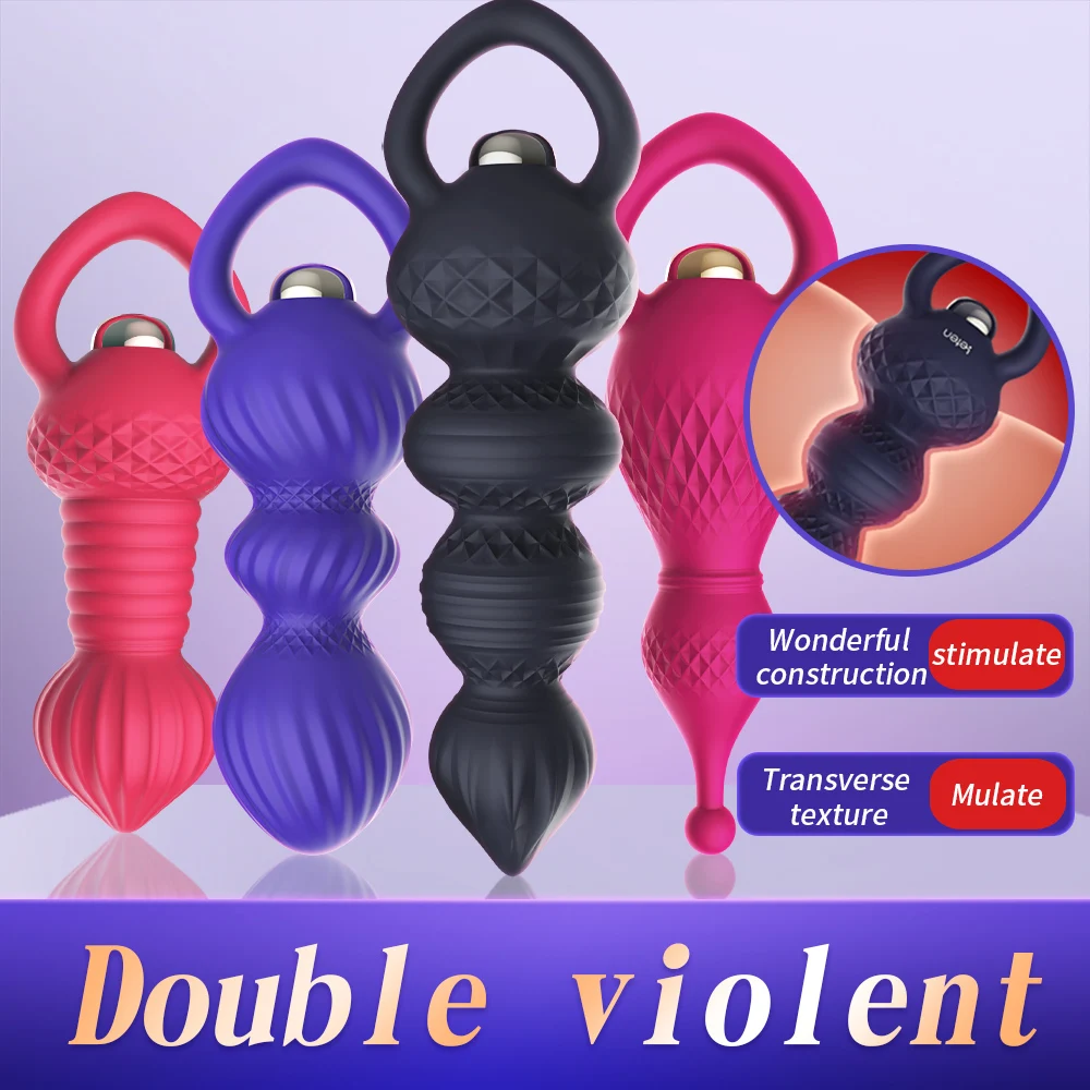 Anal Vibration Powerful Anal Beads Adult Sex Toy Anal Vibrator Rechargeable Prostate Massager Erotic Vibrator Sex Toy for Men (12)