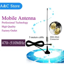 UHF 470MHz car radio antenna for RFID reader sensor SMA M connector Walkie Talkie YAESU VX