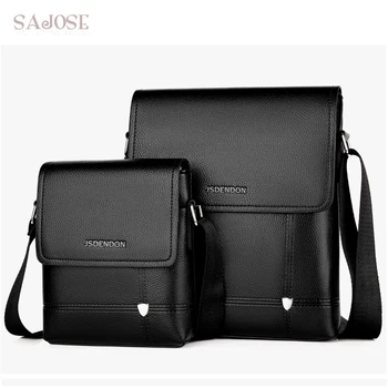 

Crossbody Bag For Men Leather Shoulder Bag Fashion Business Mens Messenger Bags Vintage Simple Male Designer 2-piece Set Handbag