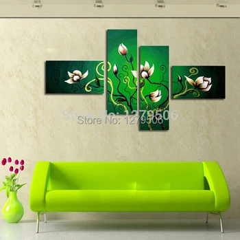 

Hand Painted Modern Abstract Picture Oil Painting Water Lily On Canvas Wall Art Paintings Home Decorations For Living Room