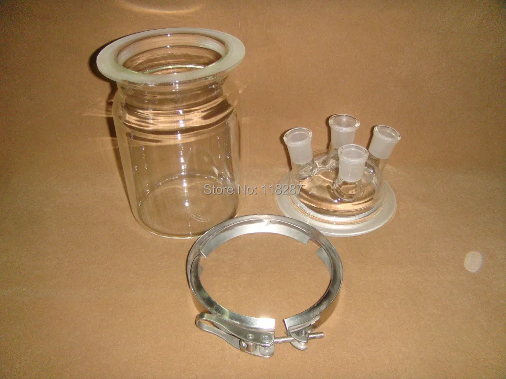 2000ML Multi neck Reaction Flask,Separately flask(round bottom),with Clampin Flask from Office