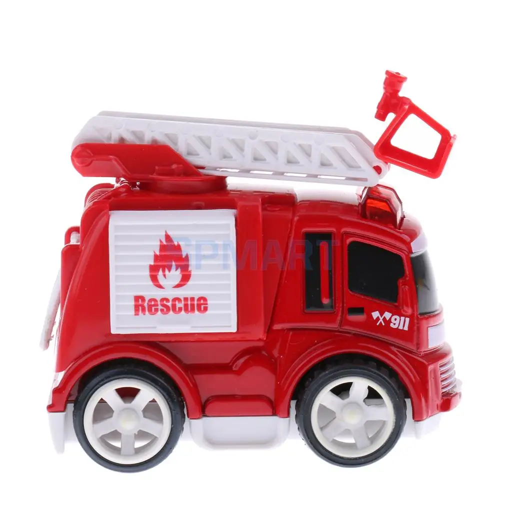 1:64 Scale Alloy Ambulance/Fire Truck Model Diecast Car Kids Children Vehicles Toy Collections Desktop Decor