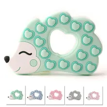 Bpa livre mordedores de silicone bebê mordedores de silicone grânulos ouriço bonito criança mordedor mastigar brinquedos dentes brinquedo infantil produtos para bebê