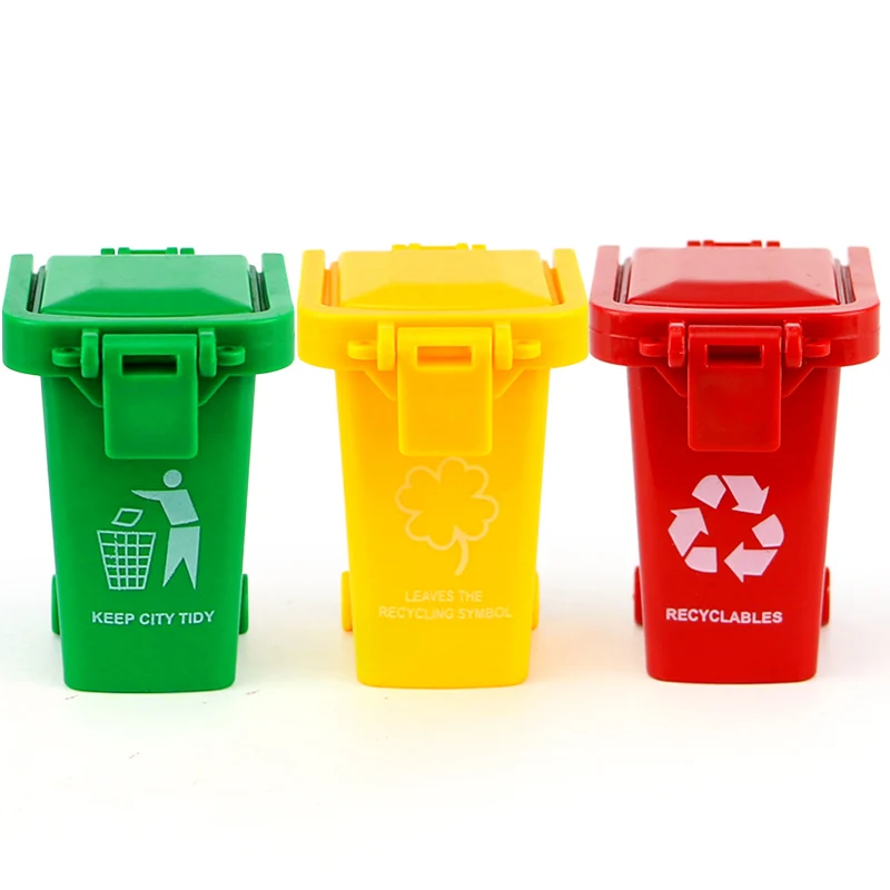 

Trash Garbage can container Gag toy one set for children playing